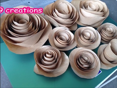 Easy Wall decor with paper roses budget decor| diy | how to make wall decor with flowers