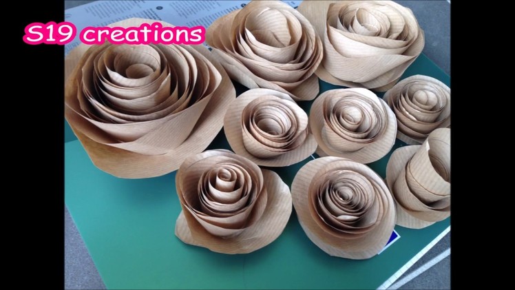 Easy Wall decor with paper roses budget decor| diy | how to make wall decor with flowers