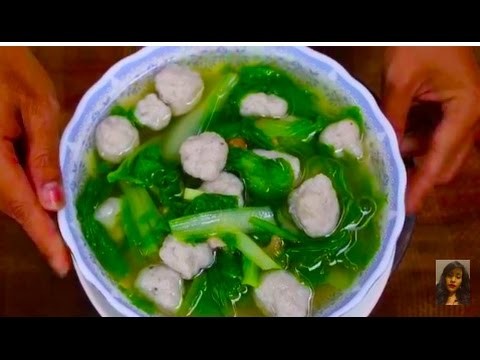 Family Healthy Food, How To Make Fresh Fish Ball Soup With lettuce