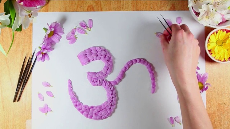 Flower Petal Art - How to Write the OM Symbol