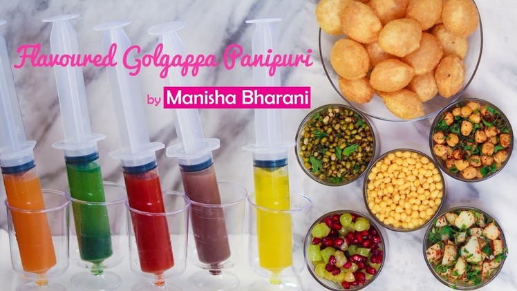 Golgappa Pani Puri  - How To Make Flavored Panipuri Puchka Gupchup - Holi Special Indian Recipe