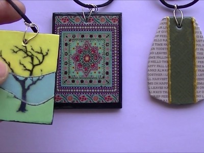 Handmade Jewelry - Card Paper Necklace with Pendant (Not Tutorial)