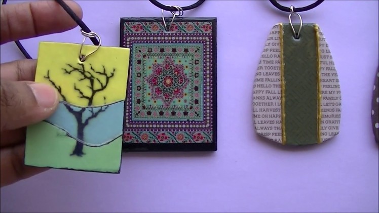 Handmade Jewelry - Card Paper Necklace with Pendant (Not Tutorial)