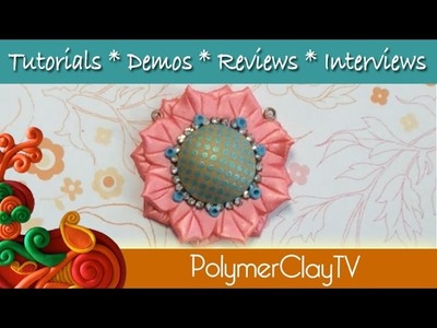 How to created domed layered lotus flower pendant with polymer clay