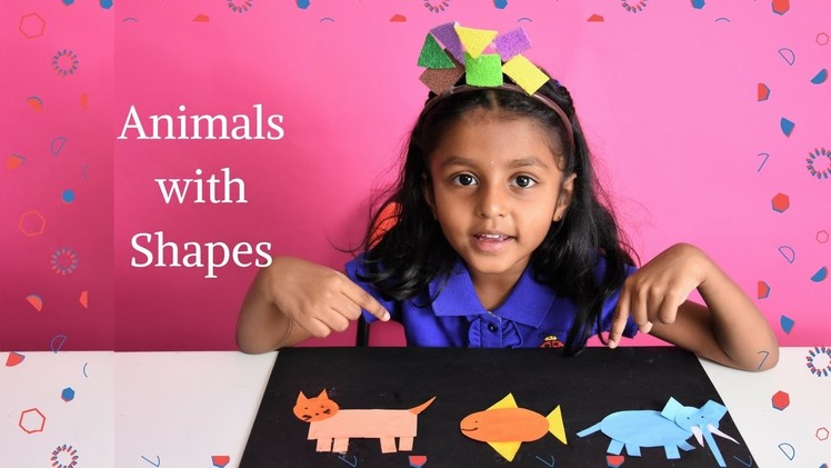 How to draw animals with geometric shapes|Shape designs|Kindergarten Art|Nandu Play Time