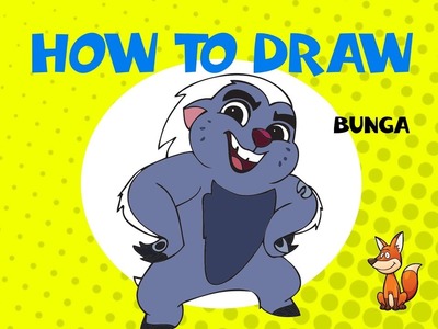 How to draw Bunga from Lion Guard - STEP BY STEP GUIDE - DRAWING TUTORIAL GUIDE