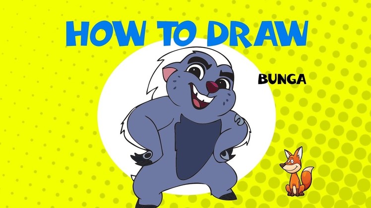 How to draw Bunga from Lion Guard - STEP BY STEP GUIDE - DRAWING TUTORIAL GUIDE