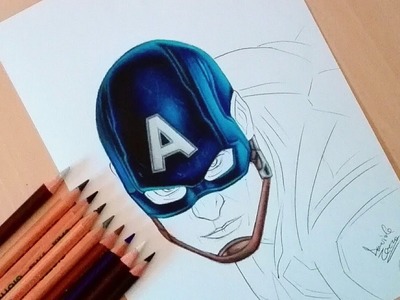 How to draw Captain America's helmet - HOW TO DRAW SUPERHEROES #1