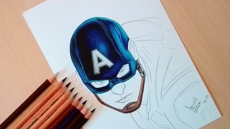 How to draw Captain America's helmet - HOW TO DRAW SUPERHEROES #1