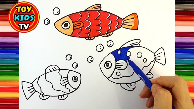 How to draw Fish for kids | Painting for kids