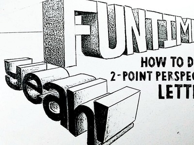 How to Draw Letters in 2-Point Perspective