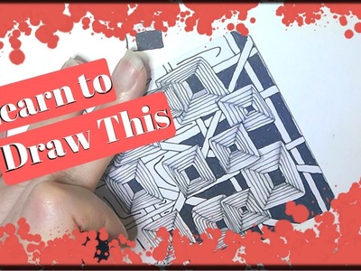 How to Draw Something Awesome step by step - How to Draw Zentangle Patterns Step by Step OpArt #1