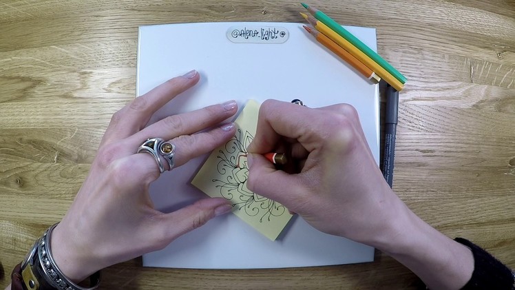 How to draw SpiralFlower variation by Alena Light - Real time video