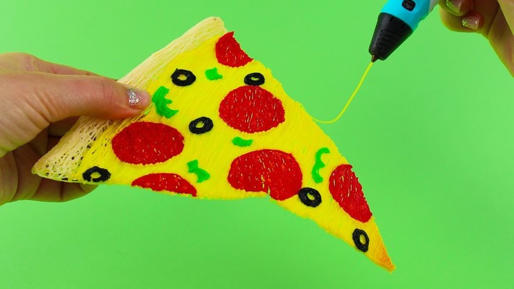 How to Make 3D Pizza Slice - 3D Printing Pen Creation
