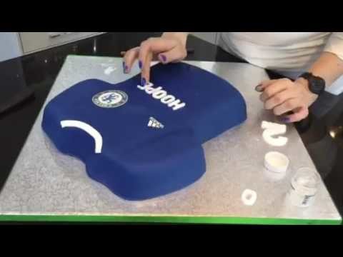 How to make a Chelsea football shirt Cake