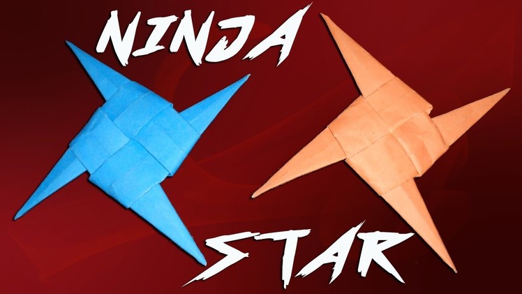 How to Make a Four Bladed Paper Ninja Star (Shuriken) - New and Easy Method .