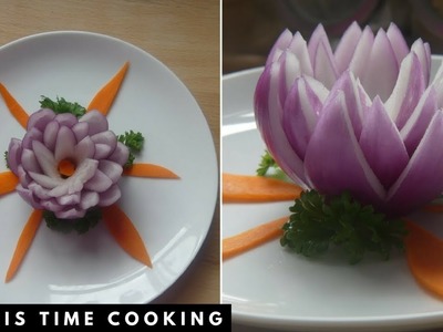 How To Make A Onion Garnish Centrepiece | FOOD ART | Morris Time Cooking