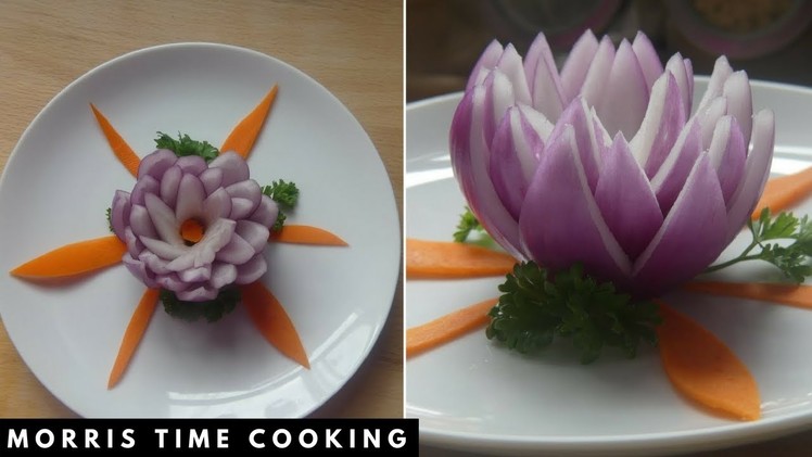 How To Make A Onion Garnish Centrepiece | FOOD ART | Morris Time Cooking