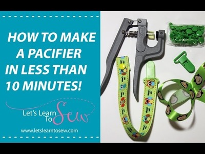 How To Make A Pacifier Clip From Ribbon