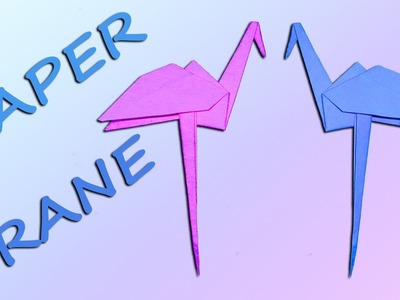 How to Make a Paper Crane   Easy Origami Paper Flapping Bird