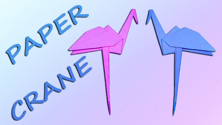 How to Make a Paper Crane   Easy Origami Paper Flapping Bird