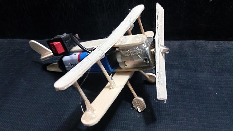 How To Make a Plane With DC Motor - Toy Plane