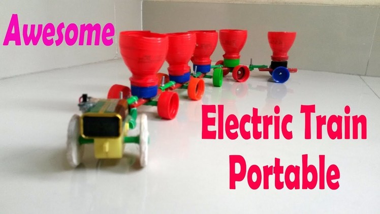 How to make an electric portable train for kids | Very cool train you must love it