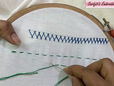 How to Make Back Stitch & Running Stitch | Tutorial in Hindi |Embroidery Designs 2017
