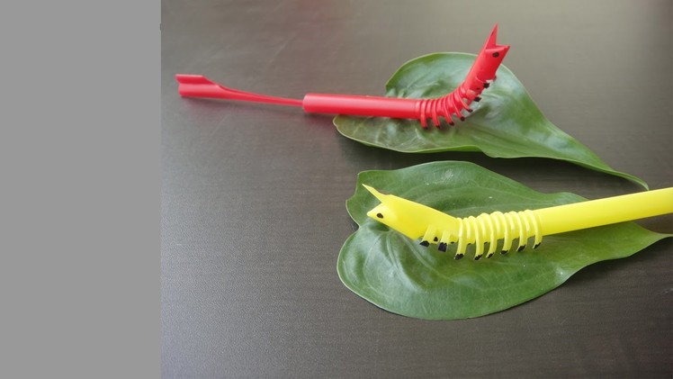 How to make beautiful caterpillar from straws