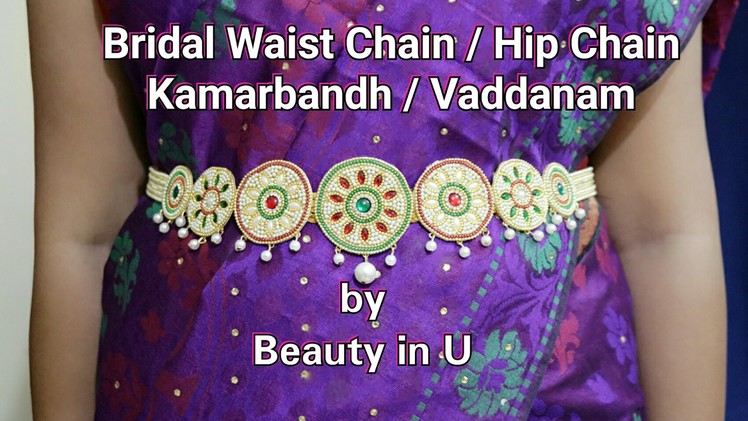 How to make Bridal Silk Thread Waist Chain.Hip Chain.Kamarbandh.Vaddanam at Home | Paper Waist Chain