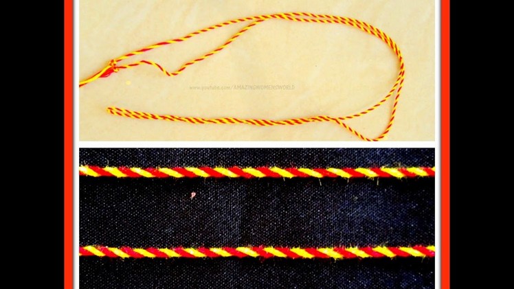 How to make Double Color Twisted Dori | Cord DIY || AWW # 282 ||