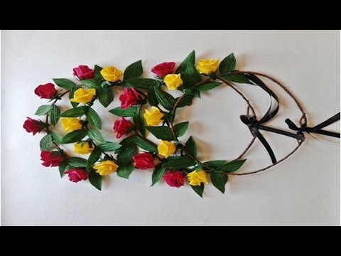 How to Make-Flower Crown.Tiara || Floral Headband || Crepe Paper Rose || Craftastic
