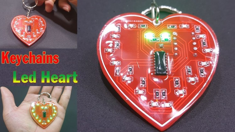 How to make Keychains Led Heart