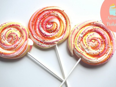 HOW TO MAKE LOLLIPOPS OUT OF MERINGUE | Acorn Bakes