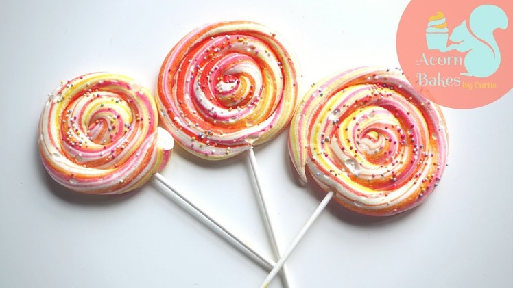 HOW TO MAKE LOLLIPOPS OUT OF MERINGUE | Acorn Bakes