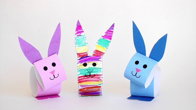 How to make Paper Bunny Puppets for Easter (Stop Motion)
