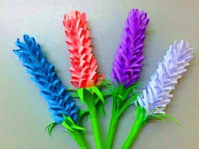 How to make paper flowers | Flower making | Lavender flower