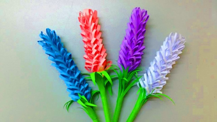 How to make paper flowers | Flower making | Lavender flower