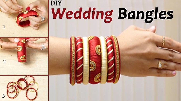 How to make silk thread wedding Bangles at home | Latest bangles making video | Jewellery|Party wear