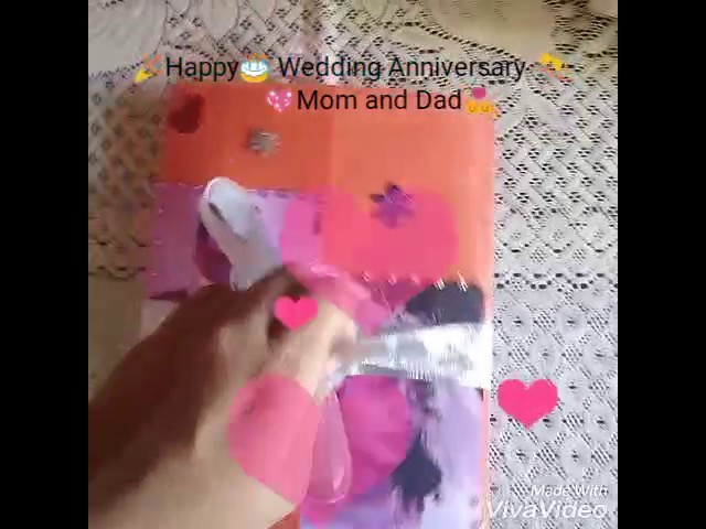 How to make simple ,easy Wedding Anniversary card for your parents!