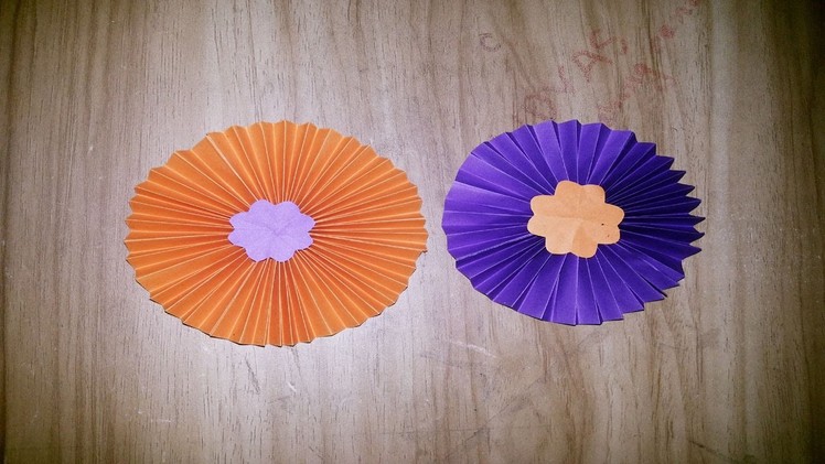 How to make simple Paper ROSETTES FLOWERS