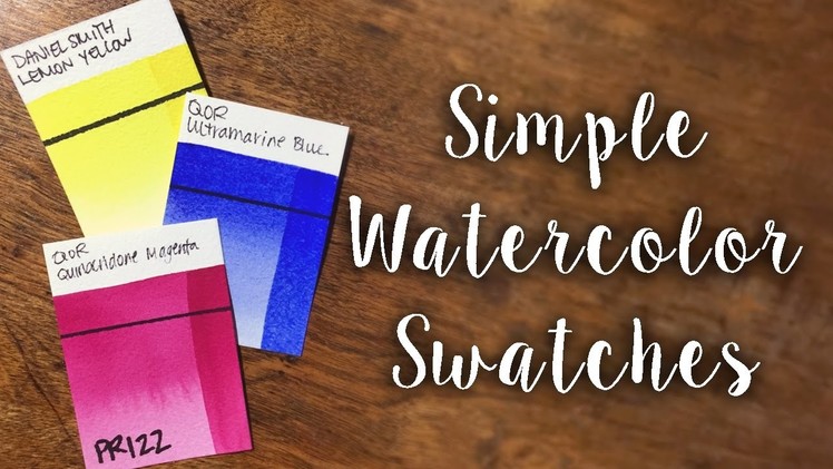 How to Make Simple Watercolor Swatch Cards