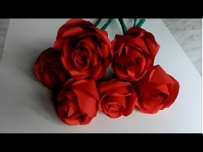 How to make  to Make A ' Real Rose ' flowers From Paper