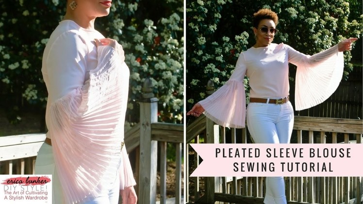 How To Sew a Pleated Sleeve Blouse Tutorial