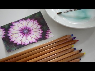 How to Use Watercolor Pencils - Flower Tutorial