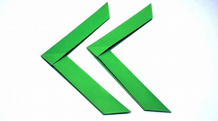 Origami Tutorial - How to fold an Easy paper Origami Boomerang