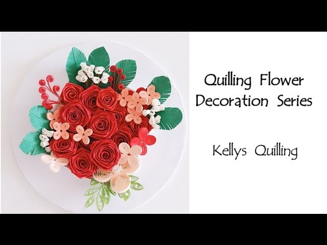 Paper Quilling Flower Decoration Learning Video 4. Paper Quilling Art. Paper Flower