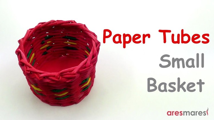 Paper Tubes Weaving Small Basket (intermediate - paper tubes)