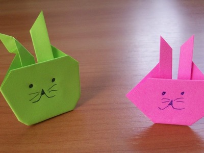 SUPER Easy Origami Bunny| Rabbit. Easter Paper Crafts For Kids No Glue No Scissors