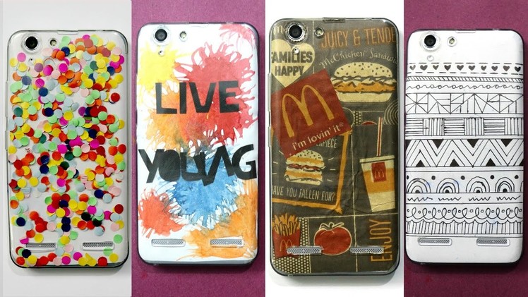 4 DIY MOBILE PHONE COVERS | CELL PHONE CASES | SUPER EASY